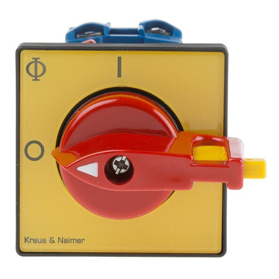 Kraus & Naimer 3P Pole Panel Mount Isolator Switch - 20A Maximum Current, 5.5kW Power Rating, IP65