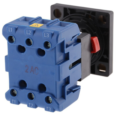 Kraus & Naimer 3P Pole Panel Mount Isolator Switch - 25A Maximum Current, 7.5kW Power Rating, IP65