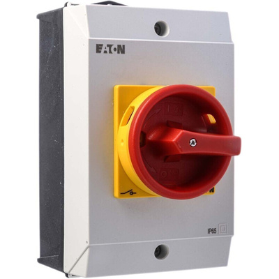 Eaton 3P Pole Surface Mount Isolator Switch - 32A Maximum Current, 15kW Power Rating, IP65