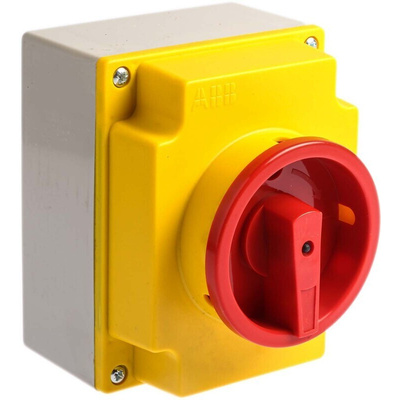 ABB 3P Pole Isolator Switch - 25A Maximum Current, 9kW Power Rating, IP65