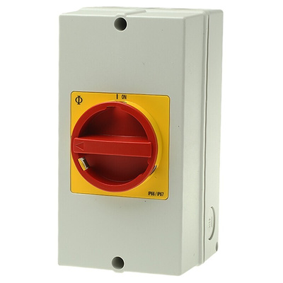 Kraus & Naimer 4P Pole Isolator Switch - 63A Maximum Current, 22kW Power Rating, IP66, IP67