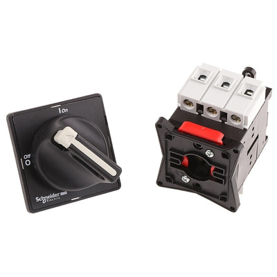 Schneider Electric 3P Pole Panel Mount Isolator Switch - 20A Maximum Current, 11kW Power Rating
