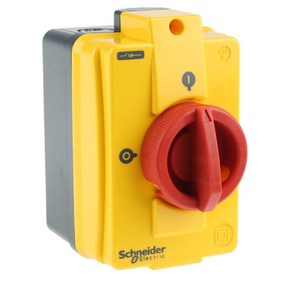 Schneider Electric 3P Pole Panel Mount Isolator Switch - 10A Maximum Current, 4kW Power Rating, IP55