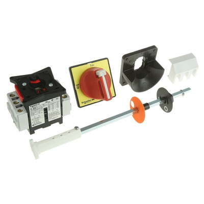 Schneider Electric 3P Pole Panel Mount Isolator Switch - 12A Maximum Current, 7.5kW Power Rating