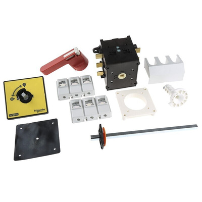 Schneider Electric 3P Pole Panel Mount Isolator Switch - 125A Maximum Current, 45kW Power Rating