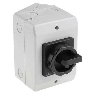 Siemens 3P Pole Fixed Isolator Switch - 16A Maximum Current, 7.5kW Power Rating, IP65