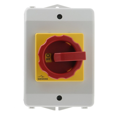 Siemens 3P Pole Isolator Switch - 16A Maximum Current, 7.5kW Power Rating, IP65
