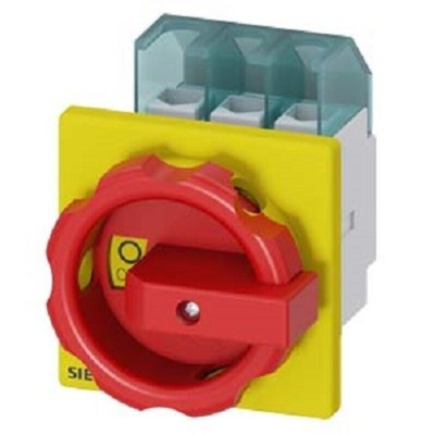 Siemens 3P Pole Panel Mount Isolator Switch - 32A Maximum Current, 11.5kW Power Rating, IP65