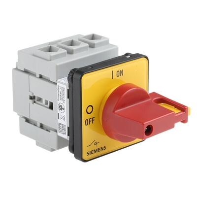 Siemens 3P Pole Panel Mount Isolator Switch - 32A Maximum Current, 11.5kW Power Rating, IP65