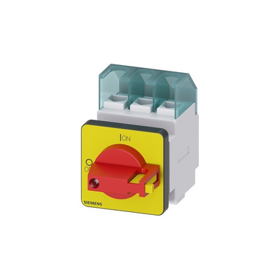 Siemens 3P Pole Panel Mount Isolator Switch - 32A Maximum Current, 11.5kW Power Rating, IP65