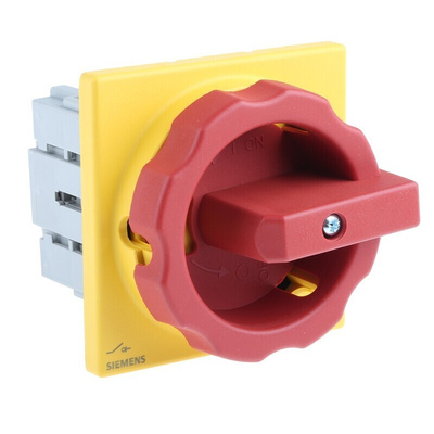 Siemens 3P Pole Panel Mount Isolator Switch - 63A Maximum Current, 22kW Power Rating, IP65