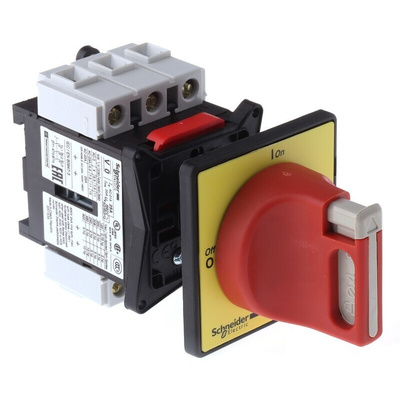 Schneider Electric 3P Pole Panel Mount Isolator Switch - 25A Maximum Current, 15W Power Rating, IP20, IP65