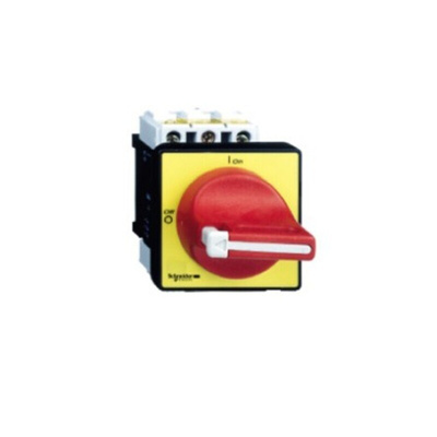Schneider Electric 3P Pole Panel Mount Isolator Switch - 12A Maximum Current, 7.5kW Power Rating, IP20, IP65