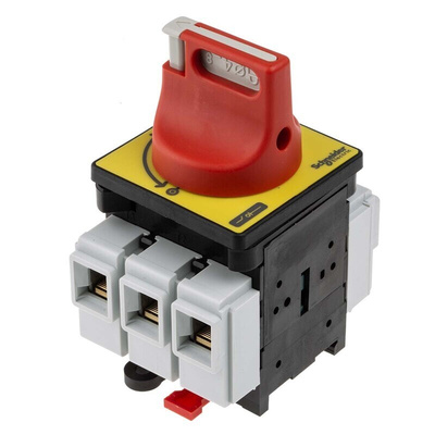 Schneider Electric 3P Pole Panel Mount Isolator Switch - 80A Maximum Current, 37W Power Rating