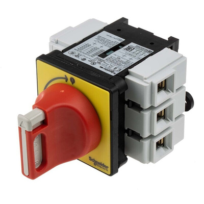 Schneider Electric 3P Pole Panel Mount Isolator Switch - 80A Maximum Current, 37W Power Rating