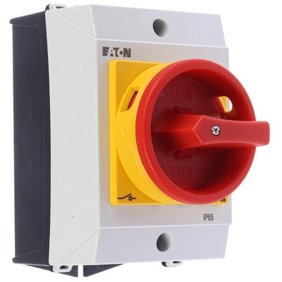 Eaton 3P Pole Surface Mount Isolator Switch - 20A Maximum Current, 6.5kW Power Rating, IP65