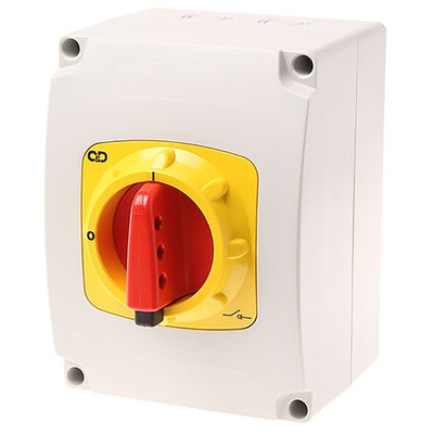 Craig & Derricott 3P Pole Isolator Switch - 40A Maximum Current, 15kW Power Rating, IP65