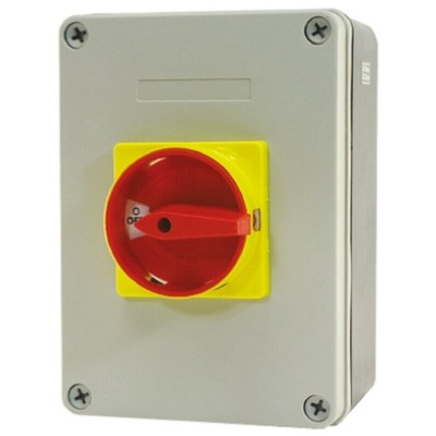 RS PRO 4P Pole Panel Mount Isolator Switch - 25A Maximum Current, 11kW Power Rating, IP65