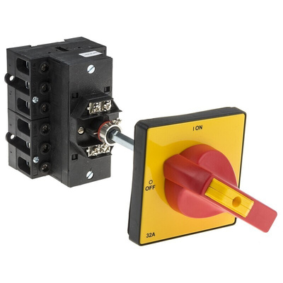 RS PRO 6P Pole Isolator Switch - 32A Maximum Current, 15kW Power Rating, IP65
