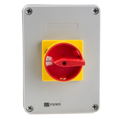 RS PRO 4P Pole Panel Mount Isolator Switch - 40A Maximum Current, 18.5kW Power Rating, IP65