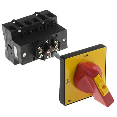 RS PRO 6P Pole Isolator Switch - 25A Maximum Current, 15kW Power Rating, IP65