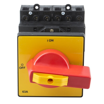 RS PRO 6P Pole Isolator Switch - 63A Maximum Current, 30kW Power Rating, IP65