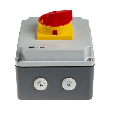 RS PRO 4P Pole Panel Mount Isolator Switch - 25A Maximum Current, 11kW Power Rating, IP65