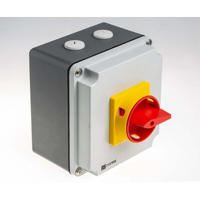 RS PRO 4P Pole Panel Mount Isolator Switch - 25A Maximum Current, 11kW Power Rating, IP65