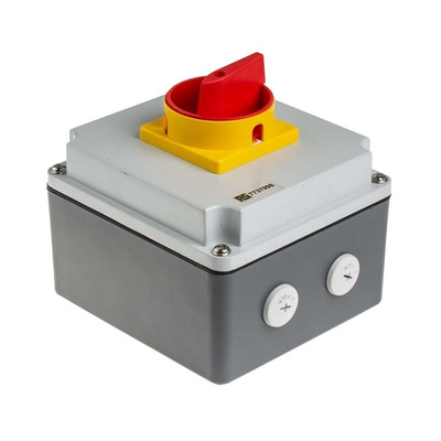 RS PRO 4P Pole Panel Mount Isolator Switch - 25A Maximum Current, 11kW Power Rating, IP65