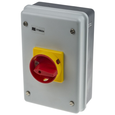 RS PRO 4P Pole Panel Mount Isolator Switch - 32A Maximum Current, 18.5kW Power Rating, IP54