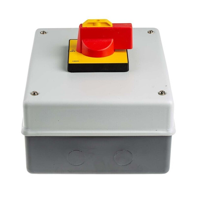 RS PRO 4P Pole Panel Mount Isolator Switch - 100A Maximum Current, 55kW Power Rating, IP54