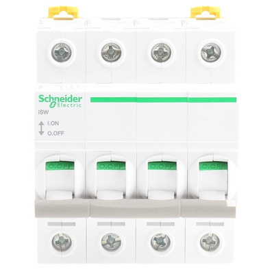 Schneider Electric 4P Pole Isolator Switch - 125A Maximum Current, IP20