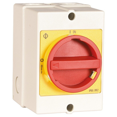 Kraus & Naimer 6P Pole Isolator Switch - 20A Maximum Current, 3.7kW Power Rating, IP66, IP67