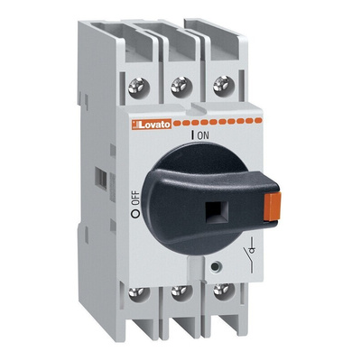 Lovato 3P Pole Isolator Switch - 32A Maximum Current, 22kW Power Rating, IP65