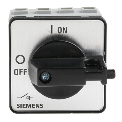 Siemens 3P Pole Panel Mount Isolator Switch - 16A Maximum Current, 7.5kW Power Rating, IP65