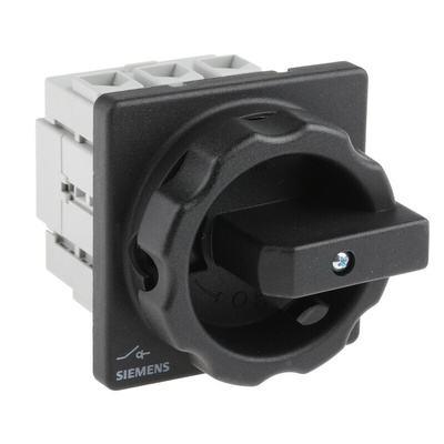 Siemens 3P Pole Panel Mount Isolator Switch - 25A Maximum Current, 9.5kW Power Rating, IP65