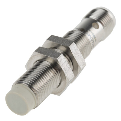 Telemecanique Sensors XS Series Inductive Barrel-Style Proximity Sensor, M12 x 1, 7 mm Detection, NPN Output, 12
