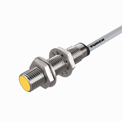 Turck Inductive Barrel-Style Proximity Sensor, M12 x 1, 4 mm Detection, PNP Output, 10 → 30 V dc, IP68