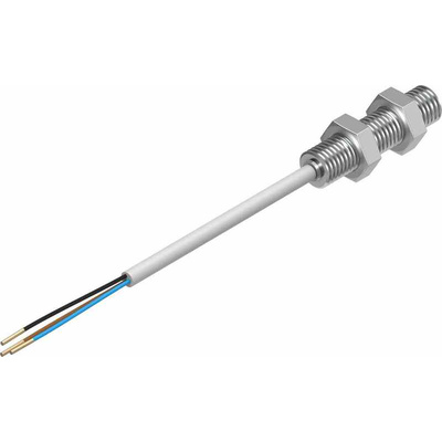Festo SIEN Series Inductive Barrel-Style Proximity Sensor, M8 x 1, 1.5 mm Detection, PNP Output, 10 → 30 V dc,