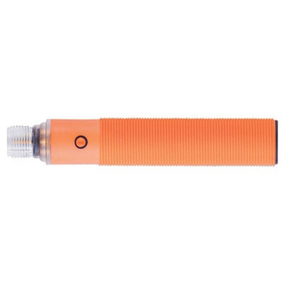 ifm electronic Ultrasonic Barrel-Style Proximity Sensor, M18 x 1, 200 → 2200 mm Detection, Analogue, PNP Output,