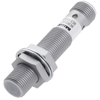 BALLUFF Inductive Barrel-Style Proximity Sensor, M12 x 1, 2 mm Detection, PNP Output, 10 → 30 V dc, IP67