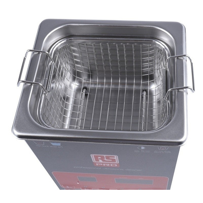 RS PRO Ultrasonic Cleaner, 100W, 2L with Lid
