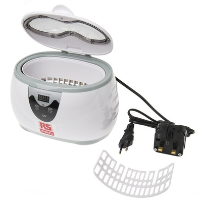 RS PRO Ultrasonic Cleaner, 35W, 600ml with Lid