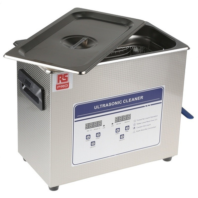 RS PRO Ultrasonic Cleaner, 200W, 6.5L with Lid