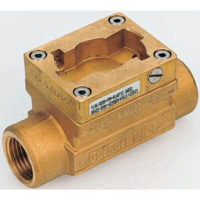 Burkert Brass In-line Flow Sensor Fitting 1/2in Straight Flow Adapter 1/2BSP