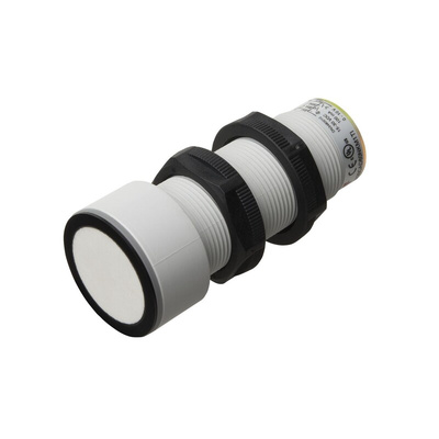 Carlo Gavazzi UA30CAD Series Ultrasonic Barrel-Style Ultrasonic Sensor, M18 x 1, 350 → 6000 mm Detection, PNP