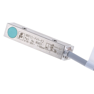 Pepperl + Fuchs Inductive Block-Style Proximity Sensor, 1.5 mm Detection, PNP Output, 10 → 30 V dc, IP67