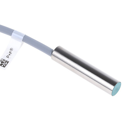 Pepperl + Fuchs Inductive Barrel-Style Proximity Sensor, 2 mm Detection, PNP Output, 10 → 30 V dc, IP67