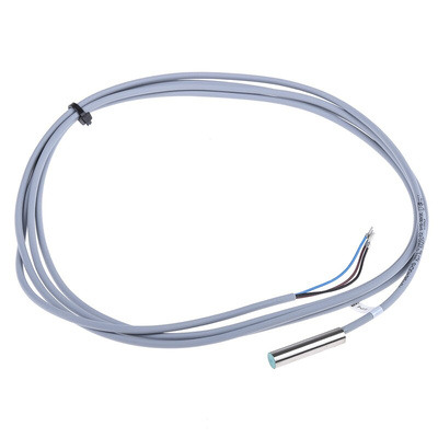 Pepperl + Fuchs Inductive Barrel-Style Proximity Sensor, 2 mm Detection, PNP Output, 10 → 30 V dc, IP67