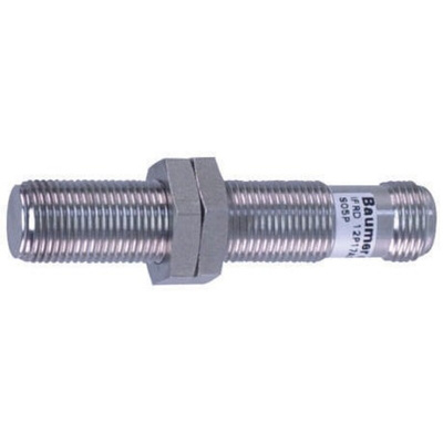 Baumer Inductive Barrel-Style Proximity Sensor, M12 x 1, 4 mm Detection, PNP Output, 10 → 30 V dc, IP67, IP68